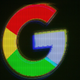 Google G logo, pixelated